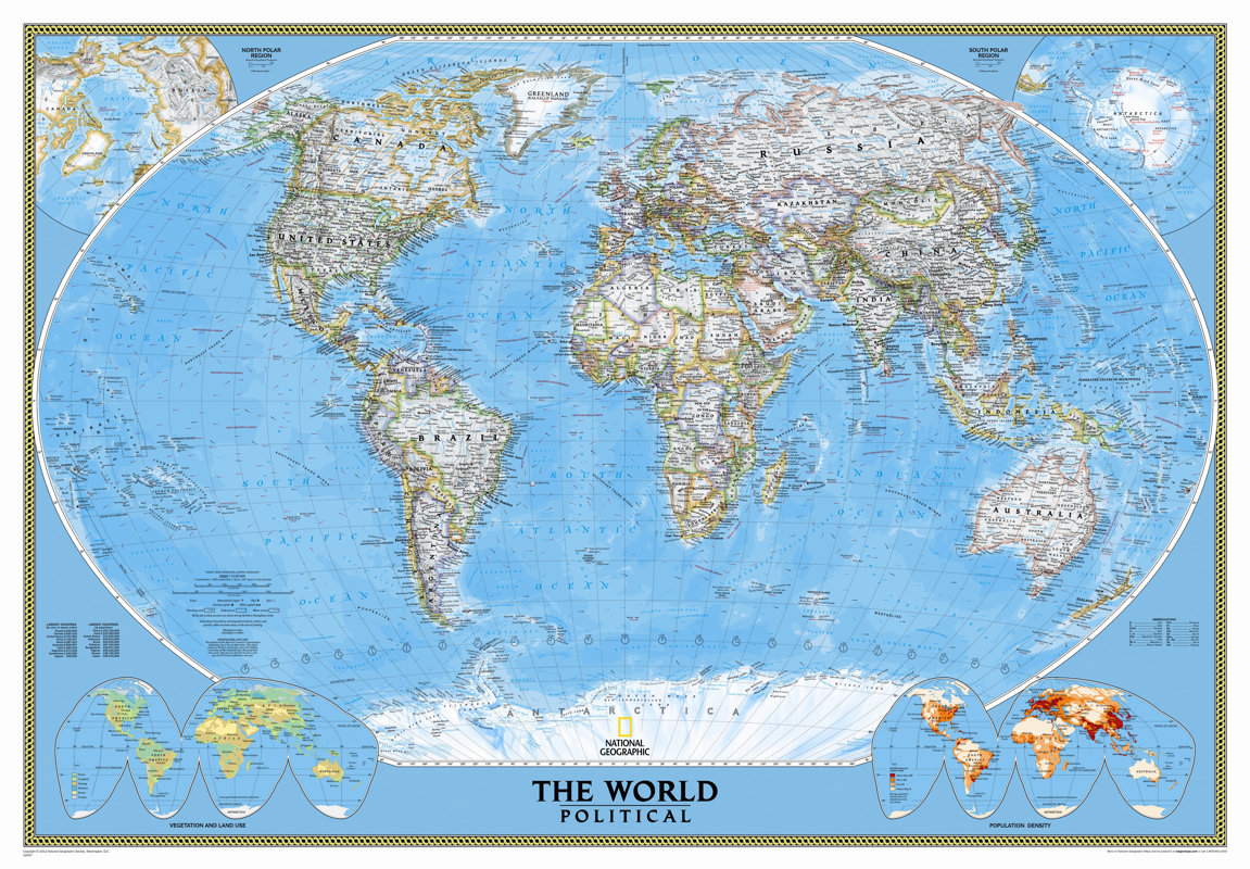 National Geographic Maps Mural World Map & Reviews Wayfair
